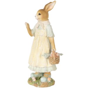 Clayre & Eef 6PR5449 Decorațiune iepure bej galben 15x12x32 cm