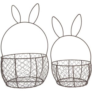 Clayre & Eef 6Y5794 Körbe 2er Set Metall Braun...