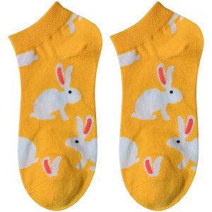 Juleeze JZSSK0006 Socken Weißer Hase Gelb...
