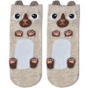 Juleeze JZSSK0009 Damen Socken Katzenmotiv Beige Größe 36-41