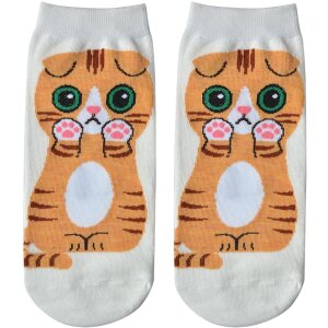 Juleeze JZSSK0010 Socken Katzenmotiv Weiß...