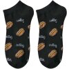 Juleeze JZSSK0018 Socken Hotdog Motiv Schwarz Größe 36-41