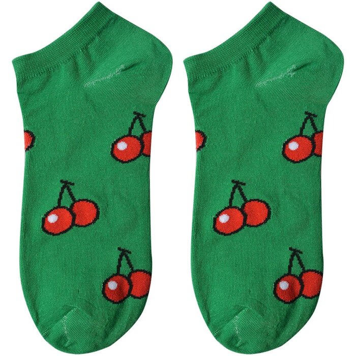 Juleeze JZSSK0021 șosete verde cireș motiv dimensiunea 36-41