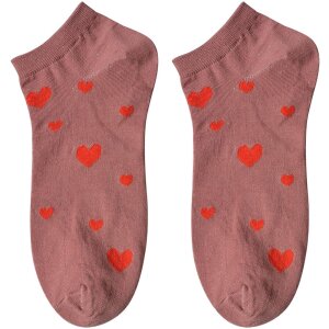 Juleeze JZSSK0028 Socken Rosa Rot Herzen Größe...