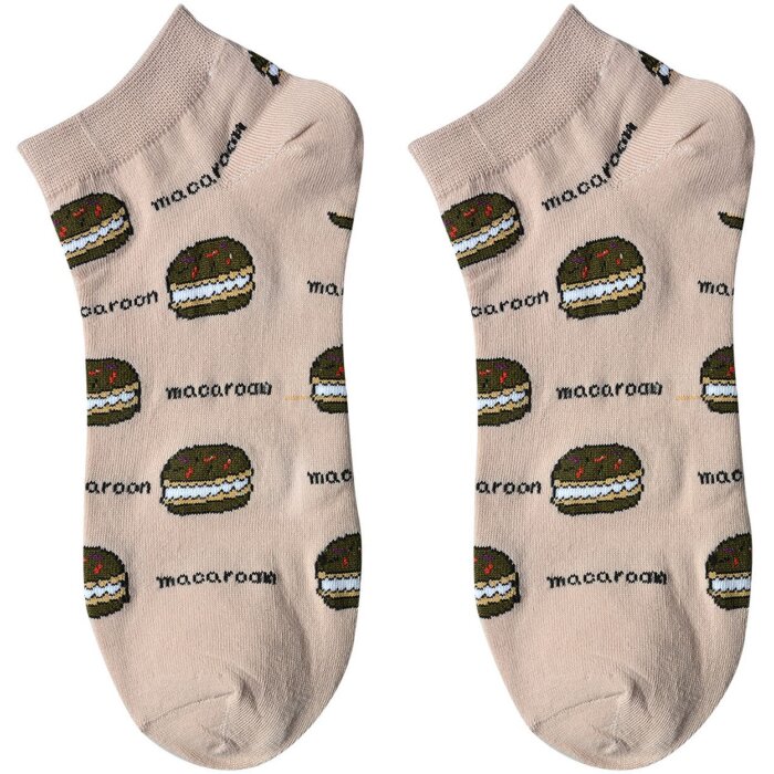 Juleeze JZSSK0030 Șosete Macaron motiv Bej Verde Gr 3641