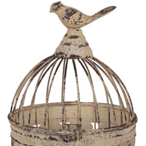 Decorare Cagă de Păsari Set 2 Piese Stil Antic Maro