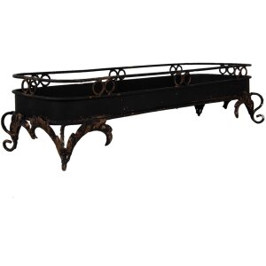 Clayre & Eef 5Y1284 Tablett Schwarz Eisen 55x20x14 cm...