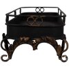 Clayre & Eef 5Y1284 Tavă din fier negru 55x20x14 cm Decorațiune în stil antic