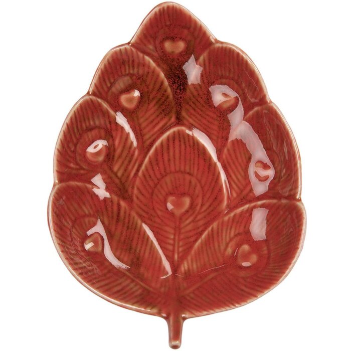 Clayre & Eef 6CE2160 Bol Anghinare Ceramică Roșu 16x12x3 cm