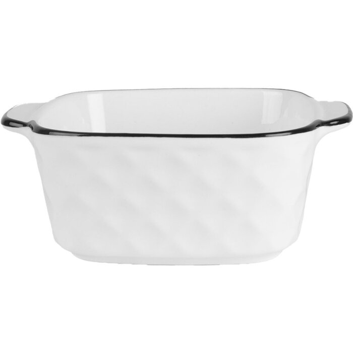 Clayre & Eef 6CEBO0212 Bol alb negru 15x12x5 cm 400 ml Ceramică Modern