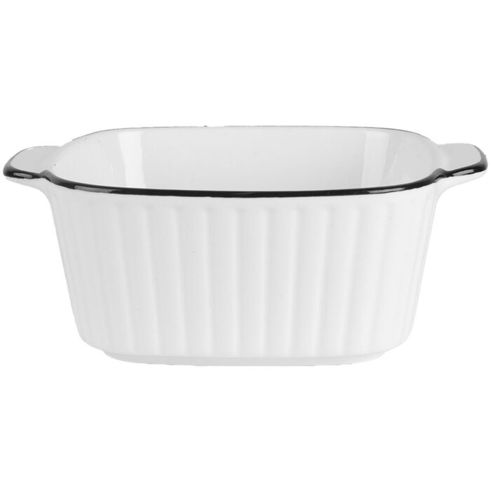 Clayre & Eef 6CEBO0213 Bol ceramic alb negru 15x12x5 cm 400 ml Modern