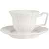 Tasă de cafea Clayre & Eef cu suport Alb 175 ml Ceramic 12x9x6 cm