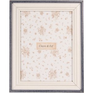 Clayre & Eef 2F1226M Fotorahmen Weiß-Blau 13x18...