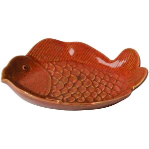 Clayre & Eef 6CE2162 Bol pește ceramică portocaliu...