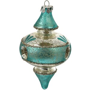 Clayre & Eef 6GL4716 Weihnachtsanhänger Blau...