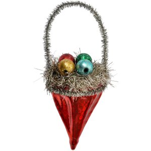 Clayre & Eef 6GL4717 Weihnachtsanhänger Glas Rot...