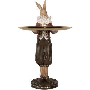 Clayre & Eef 6PR5360 Dekoration Kaninchen mit Schale...