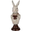 Clayre & Eef 6PR5362 Decorațiune bust iepure gri 13x12x39 cm
