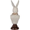Clayre & Eef 6PR5362 Decorațiune bust iepure gri 13x12x39 cm