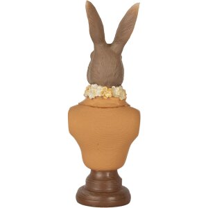 Clayre & Eef 6PR5363 Decorațiune Bust Iepure Brown Orange 7x5x19 cm