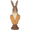 Clayre & Eef 6PR5363 Decorațiune Bust Iepure Brown Orange 7x5x19 cm