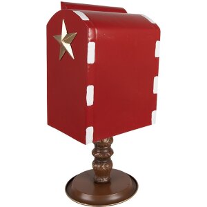 Clayre & Eef 6Y5633 Cutie poștală roșu maro 27x22x51 cm Crăciun în stil rural