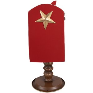 Clayre & Eef 6Y5633 Cutie poștală roșu maro 27x22x51 cm Crăciun în stil rural