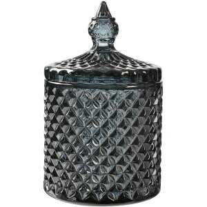 Clayre & Eef 6GL4722 Vorratsglas mit Deckel Glas Grau...