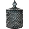 Clayre & Eef 6GL4722 Borcan de depozitare cu capac Sticlă gri Ø 9x14 cm Clasic