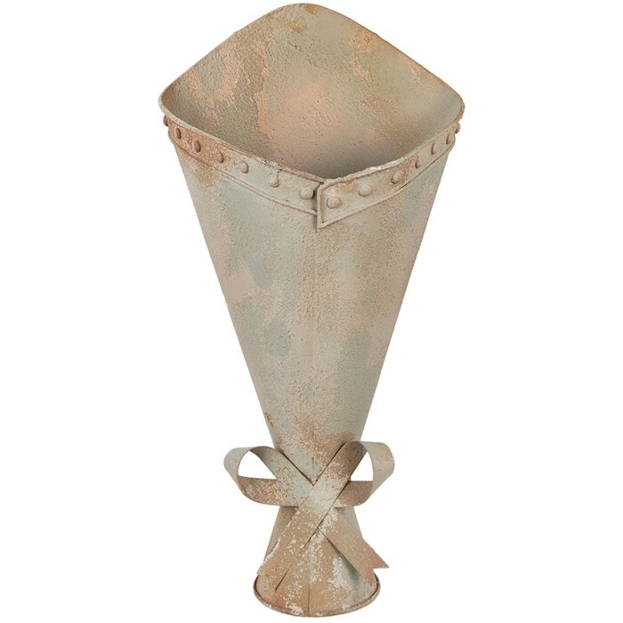 Clayre & Eef Ghiveci decorativ fier vintage verde maro 50 cm