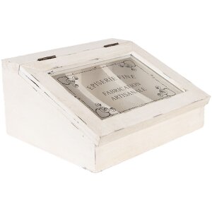 Clayre & Eef 6H2398 Cutie ceai Anticivriu 18x16x9 cm cu 3 compartimente