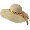 Juleeze JZHA0122 Hut Beige 57 cm gepunktetes Satinband leicht atmungsaktiv