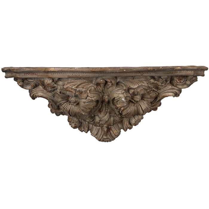 Clayre & Eef 5MG0059 Consola de perete Maro-Gri 73x21x29 cm Oxid de Magneziu