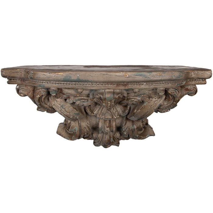 Clayre & Eef 5MG0060 Wandkonsole Antik-Braun Grün 60x23x30 cm