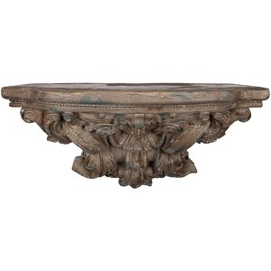 Clayre & Eef 5MG0060 Wandkonsole Antik-Braun Grün 60x23x30 cm