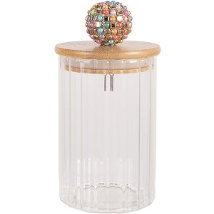 Clayre & Eef 6GL4719L Vorratsglas mit Deckel Bambus...