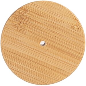 Clayre & Eef 6GL4719L Borcan de depozitare cu capac bambus Ø 8x18 cm sticlă lemn