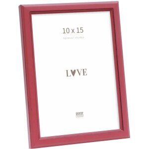 Ramă Foto Deknudt S236F4 Roșie Lemn 10x15 cm Stil Rustic