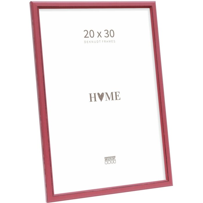 Ramă foto Deknudt S236F4 din lemn roșu, 20x30 cm, stil rustic