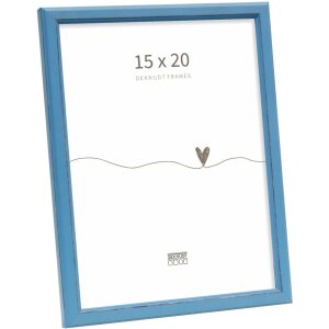 Ramă Foto Deknudt S236F6 Albastră Lemn 15x20 cm Stil Rustic