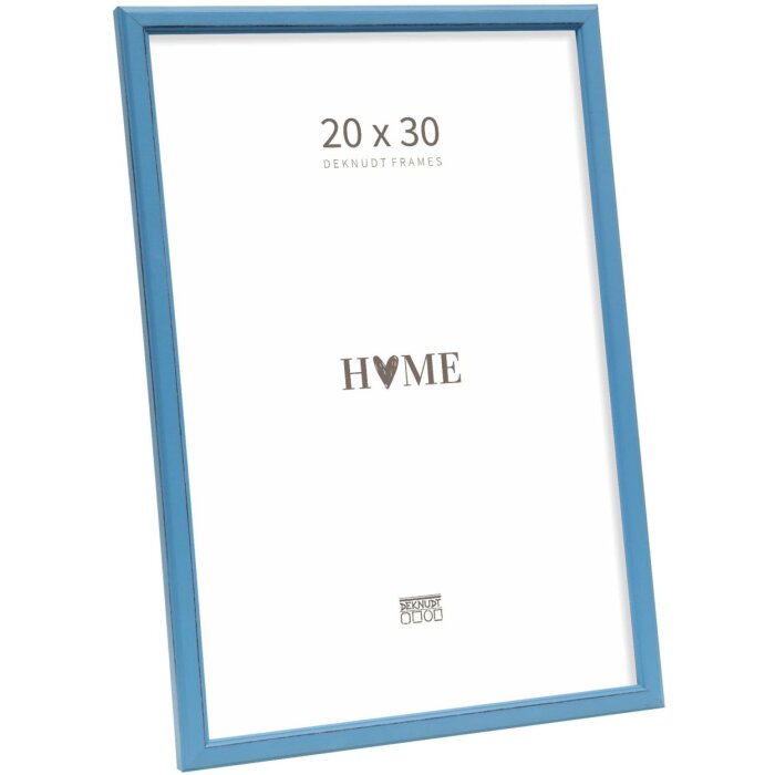 Ramă foto Deknudt S236F6 albastră, lemn, 20x30 cm, stil rustic
