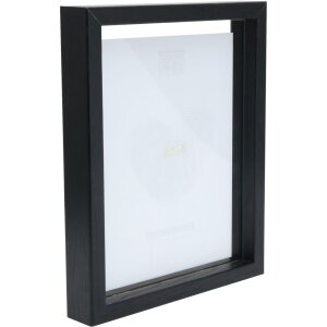 Ramă foto Deknudt S68SG2 cu efect de plutire, lemn negru, 15x20 cm