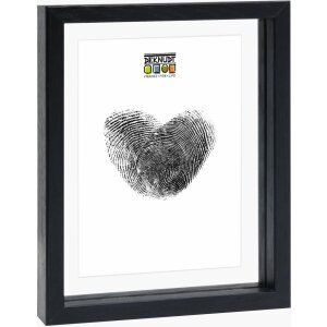 Deknudt Glasrahmen mit Holzkante in Schwarz für schwebenden Effekt 20x30 cm