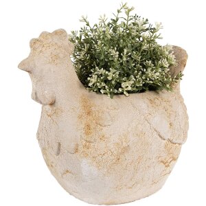 Clayre & Eef 6MG0108 Dekoration Blumentopf Beige Braun 31x20x27 cm Landhausstil