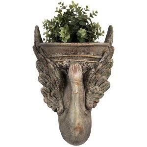 Clayre & Eef 6MG0112 Decorațiune ghiveci de flori maro verde 30x15x43 cm stil baroc