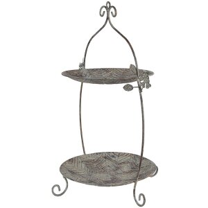 Clayre & Eef 6Y5657 Etagere 34x32x50 cm Green Brown Antique Metal Vintage Style