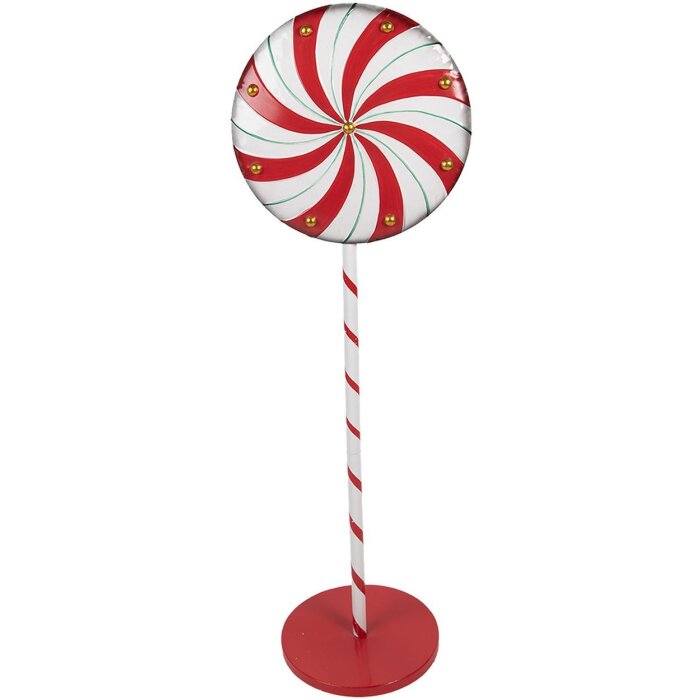 Clayre & Eef 6Y5733 Decorare Lolipop Roșu-Alb 40x30x120 cm
