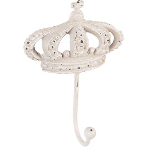 Clayre & Eef 6Y5773 Wandhaken Eisen Weiß Antik...