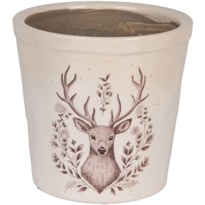 Clayre & Eef 6CEGTW0001L Dekoration Blumentopf Beige...