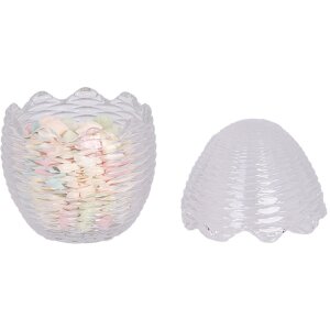 Geamplă cu capac transparent Clayre & Eef ∅8×12 cm în stil country